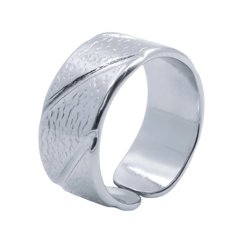 Bague réglable acier - Taille réglable 52 à 57