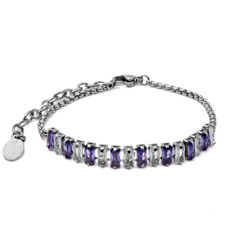 Bracelet acier tennis - 15+5cm