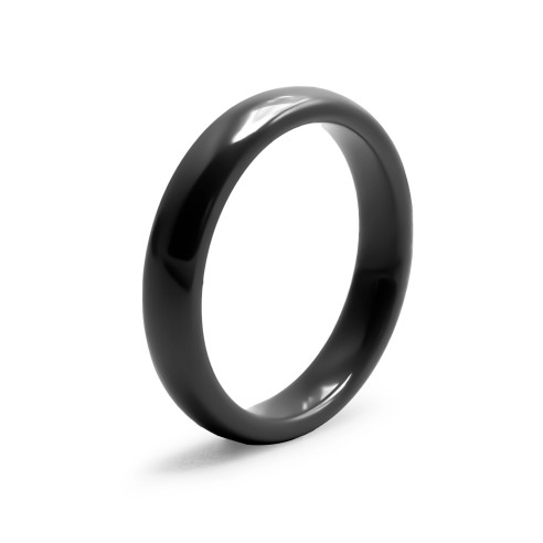 Bague en céramique noire 3mm - Taille 50 à 64