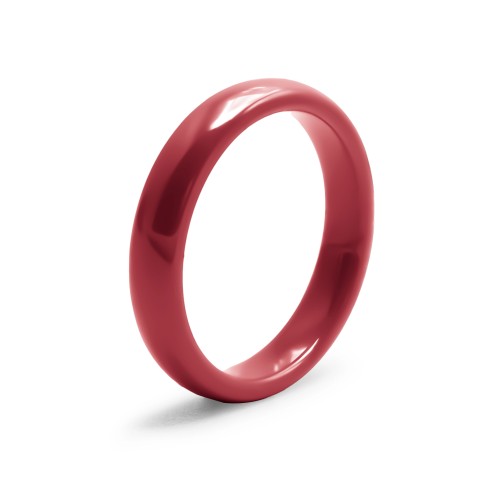 Bague en céramique rouge 3mm - Taille 52 à 62