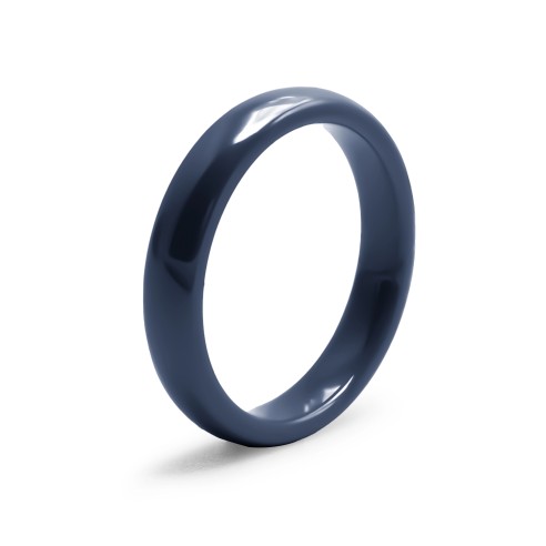 Bague en céramique bleue 3mm - Taille 50 à 64