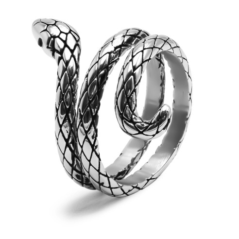 Bague en acier - serpent