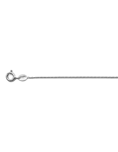 Chaîne argent rhodié 4,2 - maille forçat diamantée - épaisseur 4mm - longueur 90cm